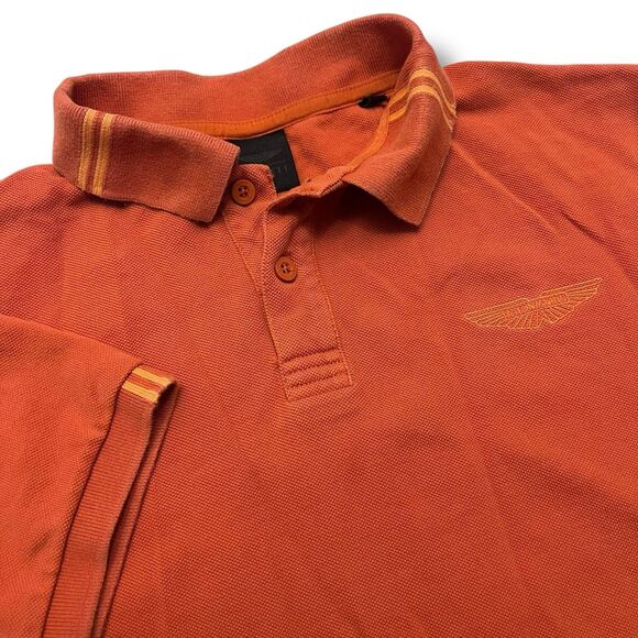 Hackett Aston Martin Med Polo Shirt Orange - Picture 1 of 9